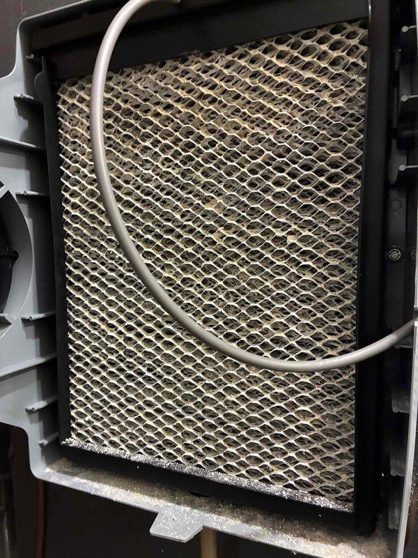Completed comprehensive heating system maintenance on aging HVAC unit as part of preventive maintenance program. Discovered and replaced heavily soiled air filter that was significantly clogged with accumulated dust and debris, restricting airflow and reducing system efficiency. Performed combustion analysis using calibrated digital analyzer, recording oxygen levels at 11.2% and carbon dioxide at 5.3%, confirming proper burner operation and combustion efficiency within acceptable parameters for safe heating system performance.