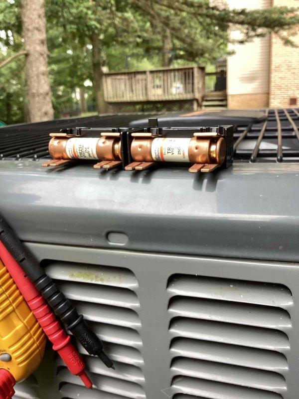 Performed comprehensive cooling system maintenance on residential HVAC unit. Conducted electrical diagnostics using digital multimeter to test voltage and continuity at outdoor condenser unit, inspecting fuses, capacitor, and control panel wiring. All components tested within normal operating parameters, and system confirmed operational for continued reliable cooling performance.
