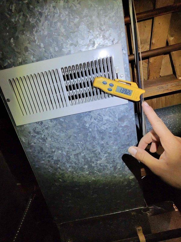 Completed scheduled heating maintenance on 11-year-old Ruud system that had missed its summer check. Performed comprehensive tune-up including system diagnostics, airflow measurements at supply registers (recorded 1382 CFM), visual inspection of all accessible components, and verification of proper operation. System is functioning within normal parameters and ready for the heating season.