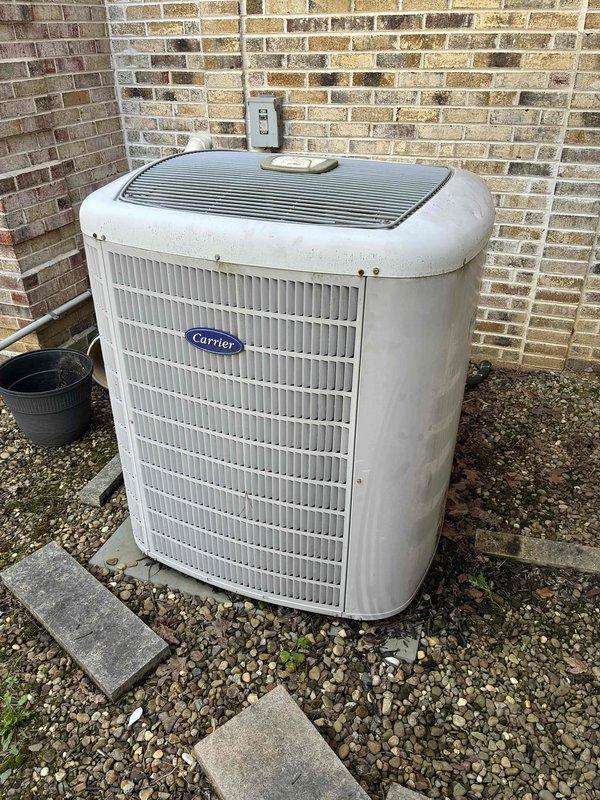 Responded to service call for Carrier brand air conditioning unit experiencing cooling issues. Performed diagnostic evaluation of outdoor condenser unit located at side of residence and inspected associated indoor components in basement mechanical room. Identified and resolved the previously reported AC malfunction, restoring system to proper operational status.