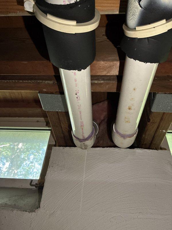 Conducted on-site evaluation for furnace replacement options at residential property. Assessed existing HVAC system configuration including exterior electrical service connection points and interior ductwork penetrations through attic space with insulated PVC piping, documenting current installation conditions to provide comprehensive replacement equipment recommendations.