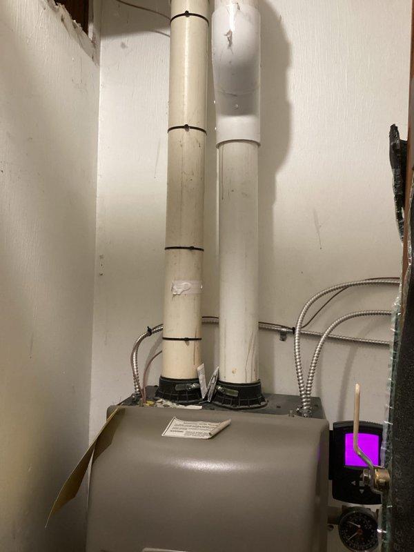 Completed scheduled preventive maintenance on residential water boiler system. Performed comprehensive inspection of boiler unit, expansion tank, PVC venting system, and associated piping connections. Verified proper operation of all safety controls, checked system pressures, and confirmed circulation pump functionality. All components found operating within normal parameters with no issues identified.