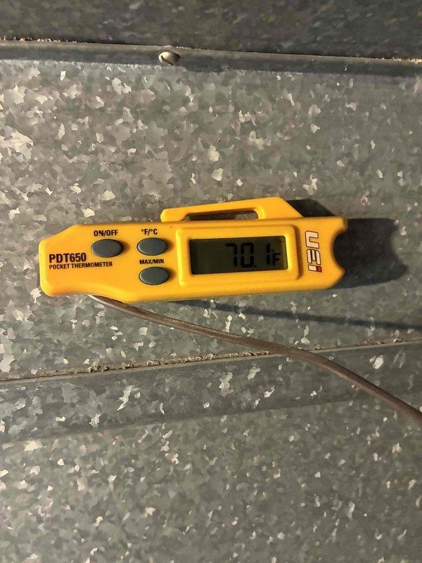 Completed comprehensive heating tune-up on 8-ton HVAC system for non-member customer. Performed combustion analysis using Testo 310 analyzer, recording oxygen levels at 15.3% and carbon monoxide at 69 ppm, and conducted temperature measurements across ductwork using digital thermometer to verify proper system operation and airflow distribution.
