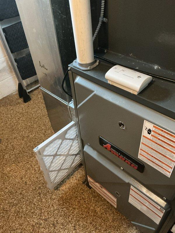 Completed scheduled heating system maintenance on residential furnace unit. Performed comprehensive inspection of furnace components, replaced pleated air filter, and verified proper operation of integrated Aprilaire whole-house humidifier system. All equipment operating within manufacturer specifications with no issues identified. Completed scheduled heating system maintenance on residential furnace unit. Performed comprehensive inspection of furnace components, replaced pleated air filter, and verified proper operation of integrated Aprilaire whole-house humidifier system. All equipment operating within manufacturer specifications with no issues identified.