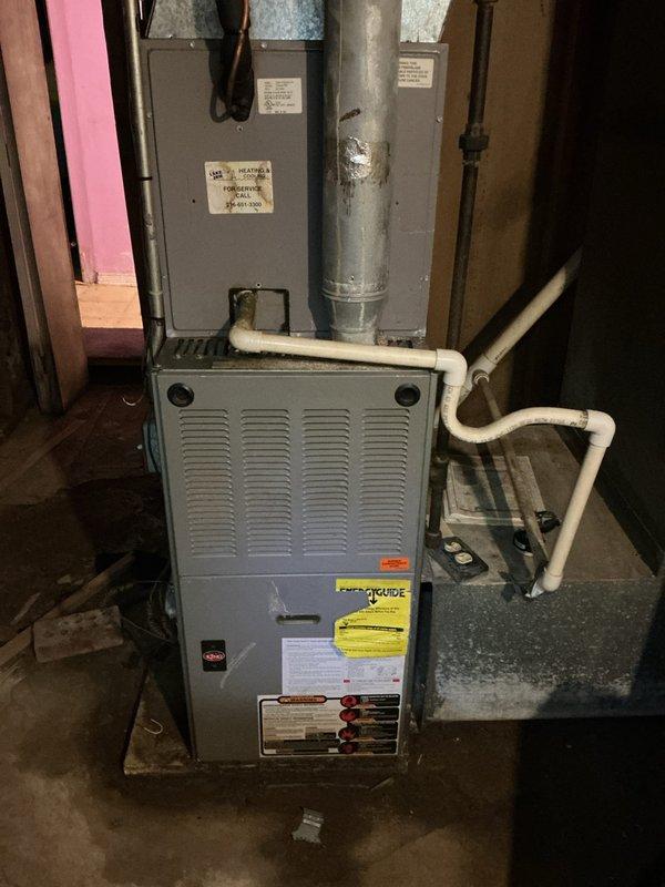 Completed comprehensive heating tune-up on residential furnace system. Performed full system inspection including control board examination, verified all electrical connections and wiring integrity, checked blower motor operation, and inspected heat exchanger. Cleaned accumulated dust and debris from unit components, tested all safety controls and limit switches, and confirmed proper furnace cycling and operational efficiency for the upcoming heating season.