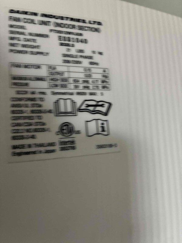 Responded to air conditioning leak complaint. Accessed Daikin technical manual for indoor unit FTX50/61/VJU/I to review removal procedures for horizontal and vertical blades assembly. Documented unit specifications and followed manufacturer guidelines for proper disassembly protocol to diagnose and address recurring leak issue.