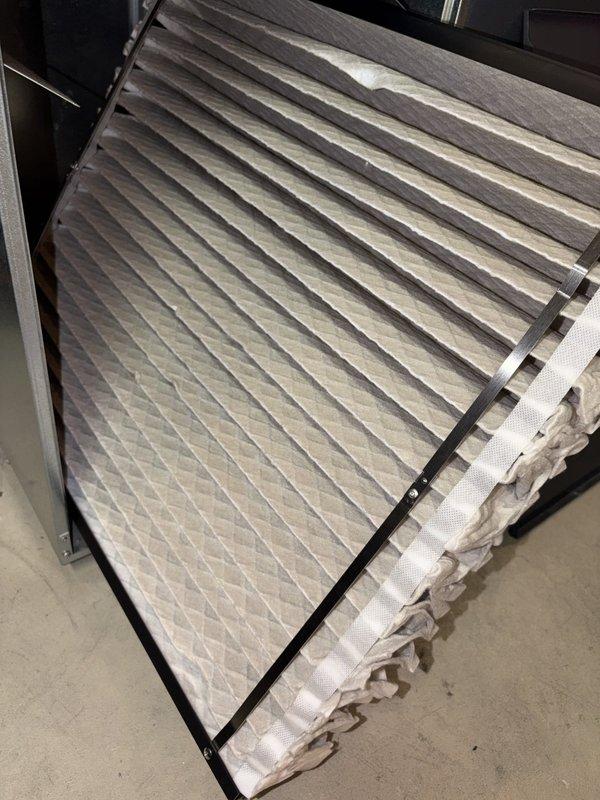 Completed scheduled preventive maintenance on residential furnace heating system. Performed comprehensive system inspection including temperature diagnostics, recording supply air temperature at 128.6°F. Replaced dirty air filter with new pleated filter to restore proper airflow and system efficiency, ensuring optimal heating performance for the upcoming season.