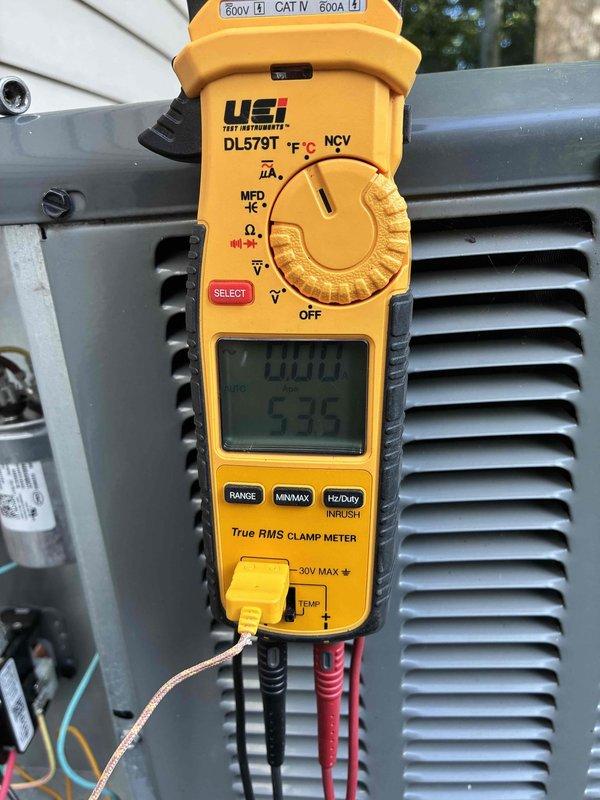 Completed scheduled preventive maintenance on residential air conditioning system. Performed electrical diagnostics using clamp meter to verify proper amperage draw and system performance, inspected outdoor condenser unit including fan operation and coil condition, and confirmed all components operating within manufacturer specifications.