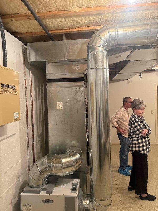 Installed duct-mounted humidifier system in basement mechanical room, including integration with existing HVAC ductwork and air handler unit. Completed all necessary metallic ductwork connections, elbow joints, and secure mounting to accommodate the new Aprilaire humidification equipment. System tested and verified operational upon completion.