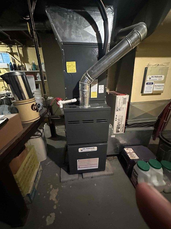 Completed scheduled heating maintenance service on residential gas furnace system. Performed comprehensive system inspection including temperature diagnostics of ductwork and supply plenum, verified proper furnace operation, and documented equipment conditions. All components functioning within normal operating parameters with no deficiencies noted at time of service.