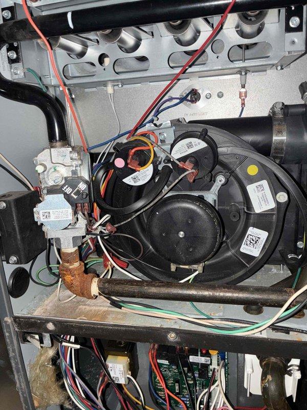 Completed comprehensive heating system maintenance on residential furnace and associated HVAC equipment. Performed thorough inspection of furnace unit, blower motors, electrical connections, and condensate drainage system. All components found to be operating within normal parameters with no immediate service needs identified.