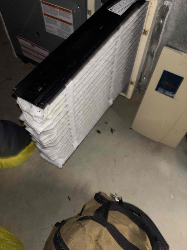 Completed scheduled heating maintenance on residential furnace system located in attic installation. Performed comprehensive inspection of air handler unit, evaporator coil assembly, and all electrical connections. Verified proper operation of blower motor, checked filter condition, and confirmed all safety controls and limit switches were functioning within manufacturer specifications.
