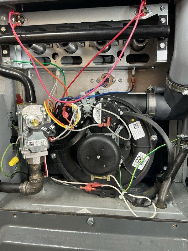 Completed comprehensive heating tune-up on residential HVAC system. Performed thorough inspection of furnace components including blower motor assembly, gas valve connections, heat exchanger, burner assembly, and all electrical connections. Verified proper operation of all system components, checked wire connections and terminals for secure fit, and inspected air filtration equipment. System tested and confirmed to be operating within normal parameters with no issues identified. Completed comprehensive heating tune-up on residential HVAC system. Performed thorough inspection of furnace components including blower motor assembly, gas valve connections, heat exchanger, burner assembly, and all electrical connections. Verified proper operation of all system components, checked wire connections and terminals for secure fit, and inspected air filtration equipment. System tested and confirmed to be operating within normal parameters with no issues identified.