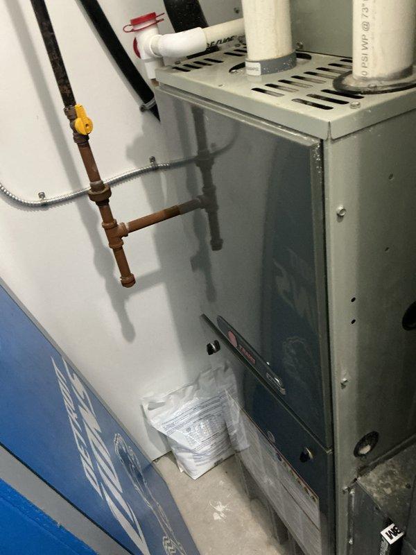 Completed scheduled preventive maintenance on residential cooling system. Performed comprehensive inspection of indoor air handler unit, verified proper airflow through clean air filter, and examined all accessible ductwork connections for secure installation. Inspected furnace cabinet, refrigerant lines with shut-off valves, condensate drainage system, and electrical connections to ensure system integrity and optimal operational readiness for continued service.