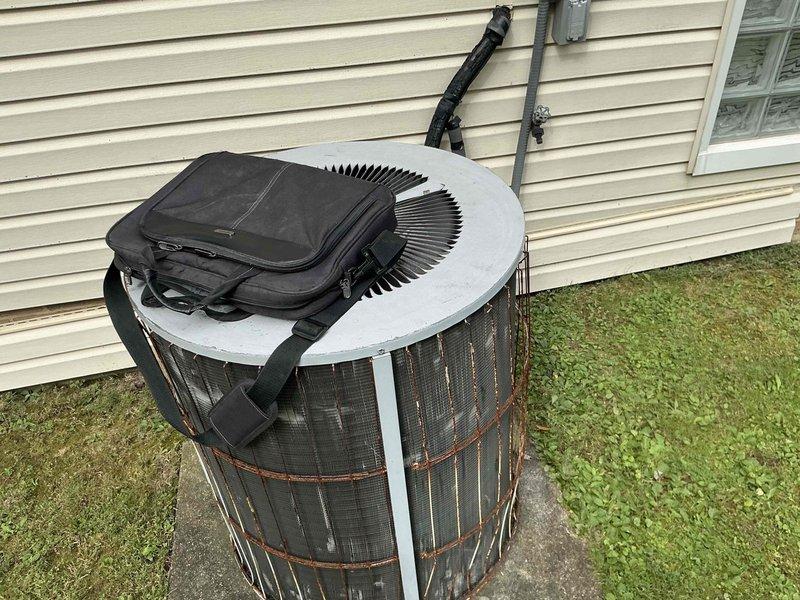 Completed comprehensive HVAC system replacement estimate for residential property, evaluating existing furnace and air conditioning equipment located in basement utility area and exterior condenser unit. Documented current system configuration including ductwork, air handler components, and outdoor condensing unit, photographing all major components to provide homeowner with full system replacement options and equipment recommendations. Completed comprehensive HVAC system replacement estimate for residential property, evaluating existing furnace and air conditioning equipment located in basement utility area and exterior condenser unit. Documented current system configuration including ductwork, air handler components, and outdoor condensing unit, photographing all major components to provide homeowner with full system replacement options and equipment recommendations.