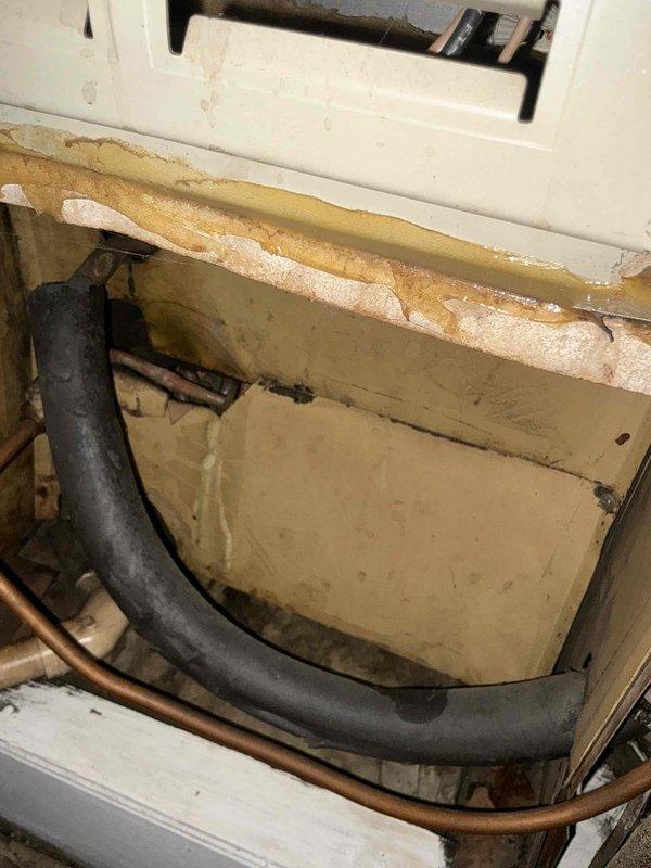 Completed full HVAC system replacement estimate for a forced air townhouse unit with easy access. Documented existing system condition showing significant age-related wear, including deteriorated insulation, corroded metal components, discolored interior surfaces, and aging refrigerant lines. Presented comprehensive replacement options to address the worn equipment and improve system efficiency. Completed full HVAC system replacement estimate for a forced air townhouse unit with easy access. Documented existing system condition showing significant age-related wear, including deteriorated insulation, corroded metal components, discolored interior surfaces, and aging refrigerant lines. Presented comprehensive replacement options to address the worn equipment and improve system efficiency.