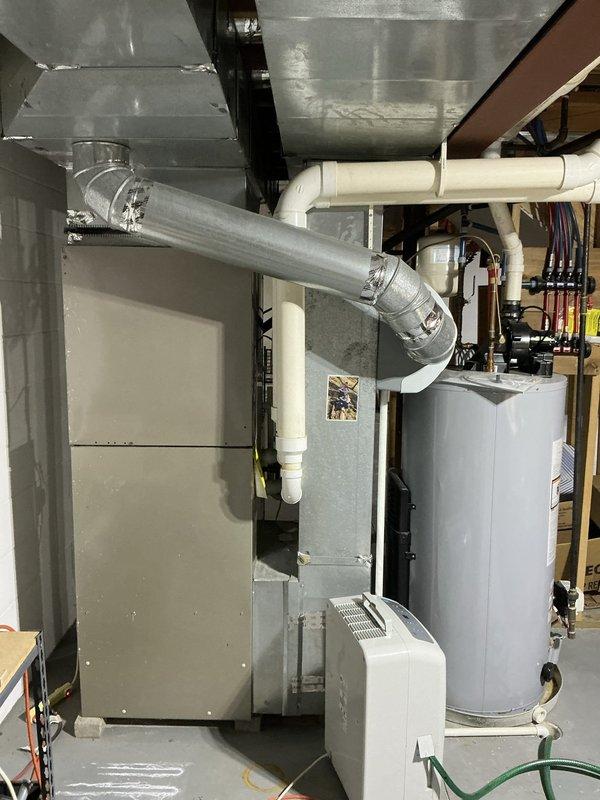 Conducted comprehensive estimate for complete HVAC system replacement, evaluating existing furnace, air handler, and ductwork configuration in residential mechanical room. Presented multiple full system replacement options including mini-split add-on solution to enhance zoned comfort control, documented current equipment condition with filters and water heater proximity for proper installation planning. Conducted comprehensive estimate for complete HVAC system replacement, evaluating existing furnace, air handler, and ductwork configuration in residential mechanical room. Presented multiple full system replacement options including mini-split add-on solution to enhance zoned comfort control, documented current equipment condition with filters and water heater proximity for proper installation planning.