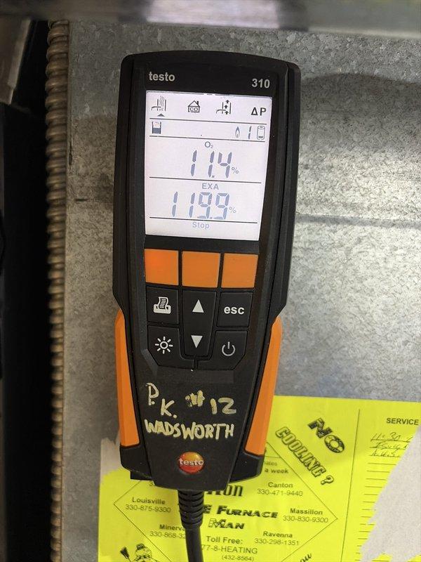 Completed annual heating tune-up on a 4-year-old Goodman GM9C800803BN furnace. Performed comprehensive system inspection, tested combustion efficiency using Testo 310 analyzer, verified proper operation of flame sensor, and confirmed all safety controls functioning within manufacturer specifications. Completed annual heating tune-up on a 4-year-old Goodman GM9C800803BN furnace. Performed comprehensive system inspection, tested combustion efficiency using Testo 310 analyzer, verified proper operation of flame sensor, and confirmed all safety controls functioning within manufacturer specifications.