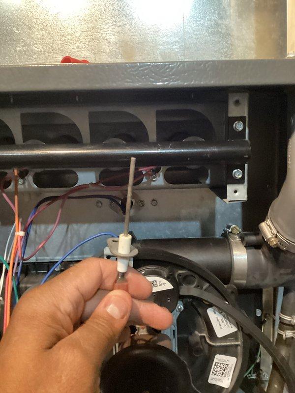 Completed comprehensive heating tune-up including inspection of electrical connections, wiring harnesses, and control components. Examined and tested flame sensor/igniter assembly, verified proper motor operation, and confirmed all wire terminations and capacitor connections were secure and functioning within specifications. Completed comprehensive heating tune-up including inspection of electrical connections, wiring harnesses, and control components. Examined and tested flame sensor/igniter assembly, verified proper motor operation, and confirmed all wire terminations and capacitor connections were secure and functioning within specifications.