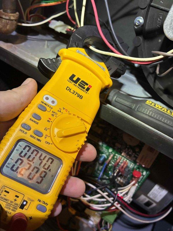 Completed comprehensive winter maintenance tune-up on three-year-old furnace system operating within normal parameters. Performed full system diagnostics including voltage and amperage testing of electrical components using digital multimeter, verified control board functionality, inspected all wiring connections, and confirmed proper system operation with no deficiencies noted.