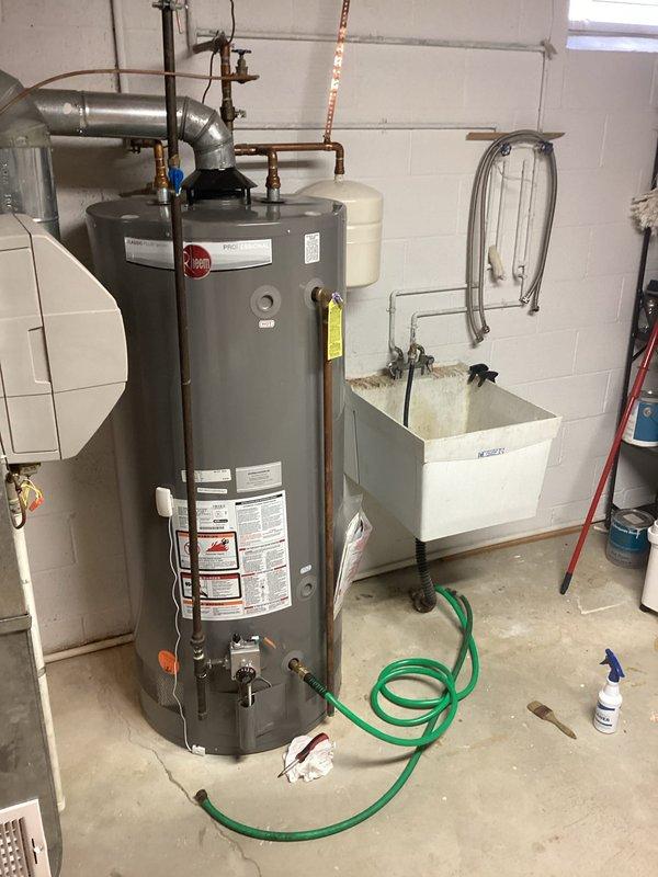 Shaker Heights, OH - Performed routine maintenance flush on residential tanked water heater. Drained sediment buildup from tank bottom using garden hose to utility sink, flushed system with fresh water to remove mineral deposits and debris, then refilled tank and verified proper operation of all supply lines and valves. Shaker Heights, OH - Performed routine maintenance flush on residential tanked water heater. Drained sediment buildup from tank bottom using garden hose to utility sink, flushed system with fresh water to remove mineral deposits and debris, then refilled tank and verified proper operation of all supply lines and valves.