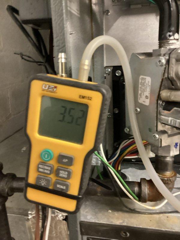 Completed scheduled preventive heating maintenance on residential furnace system. Performed comprehensive system inspection including temperature differential measurements across supply and return air, verified proper airflow with readings at 35.2°F differential, replaced standard air filter with Filtrete media filter, and inspected all mechanical components, electrical connections, condensate drainage system, and refrigerant lines. All equipment found operating within normal parameters with no deficiencies noted. Completed scheduled preventive heating maintenance on residential furnace system. Performed comprehensive system inspection including temperature differential measurements across supply and return air, verified proper airflow with readings at 35.2°F differential, replaced standard air filter with Filtrete media filter, and inspected all mechanical components, electrical connections, condensate drainage system, and refrigerant lines. All equipment found operating within normal parameters with no deficiencies noted.