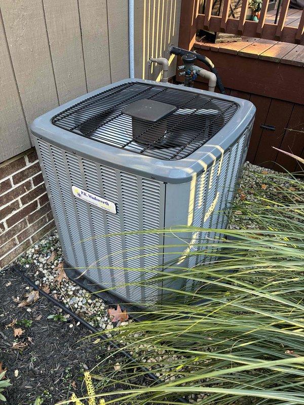 Completed comprehensive MVP maintenance on heating and cooling system for unit over 10 years old. Performed thorough inspection of outdoor condenser unit and internal electrical components, including dual-rated capacitor (40/5 MFD) with proper voltage specifications. All electrical connections, wiring harnesses, and terminals were examined and found secure with no signs of deterioration or loose connections. Verified capacitor functionality and tested compressor operation. Unit operating within normal parameters upon completion of maintenance service.