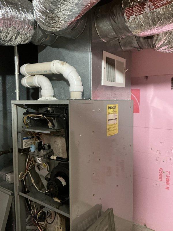 Diagnosed existing Trane XR 80 furnace with cracked heat exchanger in crawlspace installation. Provided detailed estimate for complete furnace replacement including new unit, materials, and labor required to address the safety hazard and restore proper heating operation. Diagnosed existing Trane XR 80 furnace with cracked heat exchanger in crawlspace installation. Provided detailed estimate for complete furnace replacement including new unit, materials, and labor required to address the safety hazard and restore proper heating operation.