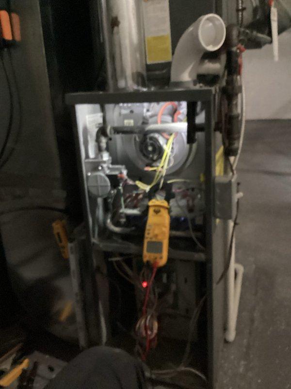 Completed comprehensive heating maintenance on two HVAC furnace systems, performing diagnostic testing with digital multimeter to verify proper electrical operation and measure voltage readings across control circuits. Inspected internal components including blower motor assembly, electrical connections, and wiring harnesses; confirmed all safety controls and operational parameters were within manufacturer specifications. Completed comprehensive heating maintenance on two HVAC furnace systems, performing diagnostic testing with digital multimeter to verify proper electrical operation and measure voltage readings across control circuits. Inspected internal components including blower motor assembly, electrical connections, and wiring harnesses; confirmed all safety controls and operational parameters were within manufacturer specifications.