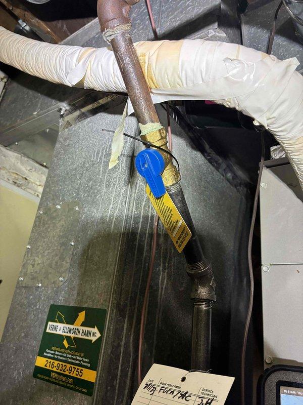 Completed comprehensive HVAC boiler and furnace tune-up including inspection of condensate pump assembly with operational status verification, examination of copper piping connections and ball valve functionality, and assessment of all mechanical components in basement and attic locations. All equipment found operating within normal parameters with indicator lights showing proper system status. Completed comprehensive HVAC boiler and furnace tune-up including inspection of condensate pump assembly with operational status verification, examination of copper piping connections and ball valve functionality, and assessment of all mechanical components in basement and attic locations. All equipment found operating within normal parameters with indicator lights showing proper system status.