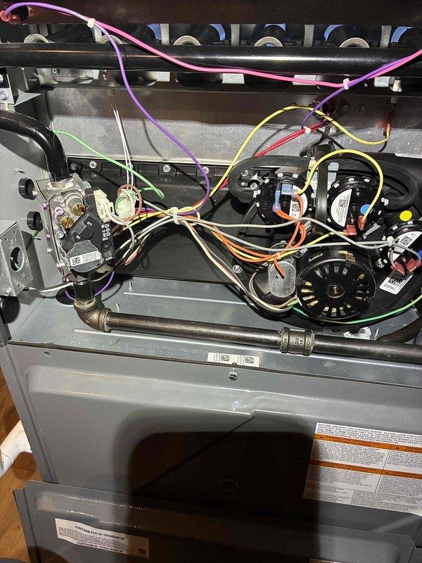 Completed scheduled heating maintenance on gas furnace system. Performed comprehensive inspection of all internal components including gas valve assembly, blower motor, heat exchanger, electrical connections, and control board. Verified proper operation of burner assembly, confirmed all color-coded wiring connections were secure, and ensured gas piping and connections showed no signs of leaks or deterioration. All components found to be in proper working order and system operating within manufacturer specifications. Completed scheduled heating maintenance on gas furnace system. Performed comprehensive inspection of all internal components including gas valve assembly, blower motor, heat exchanger, electrical connections, and control board. Verified proper operation of burner assembly, confirmed all color-coded wiring connections were secure, and ensured gas piping and connections showed no signs of leaks or deterioration. All components found to be in proper working order and system operating within manufacturer specifications.