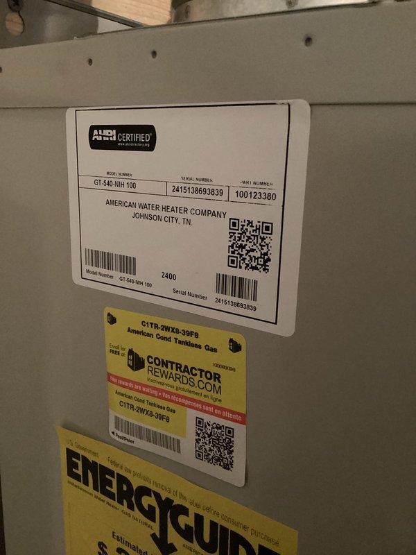Performed routine maintenance flush on tankless water heater unit to remove mineral buildup and ensure optimal performance. Inspected isolation valves, copper supply lines, and verified proper operation of the heating system upon completion.