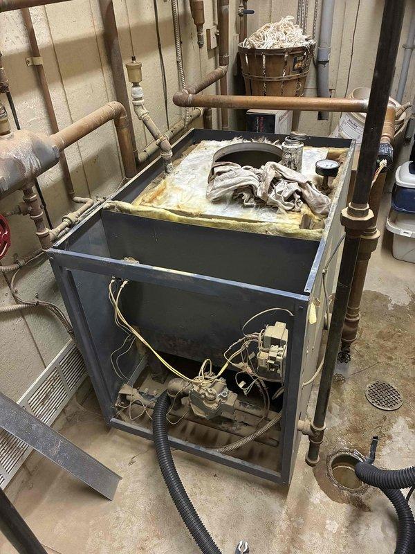 Completed comprehensive boiler piping repairs including replacement of deteriorated copper supply and return lines, installation of new isolation valves, and reconfiguration of expansion tank connections. The customer enrolled in a membership program during the service visit.