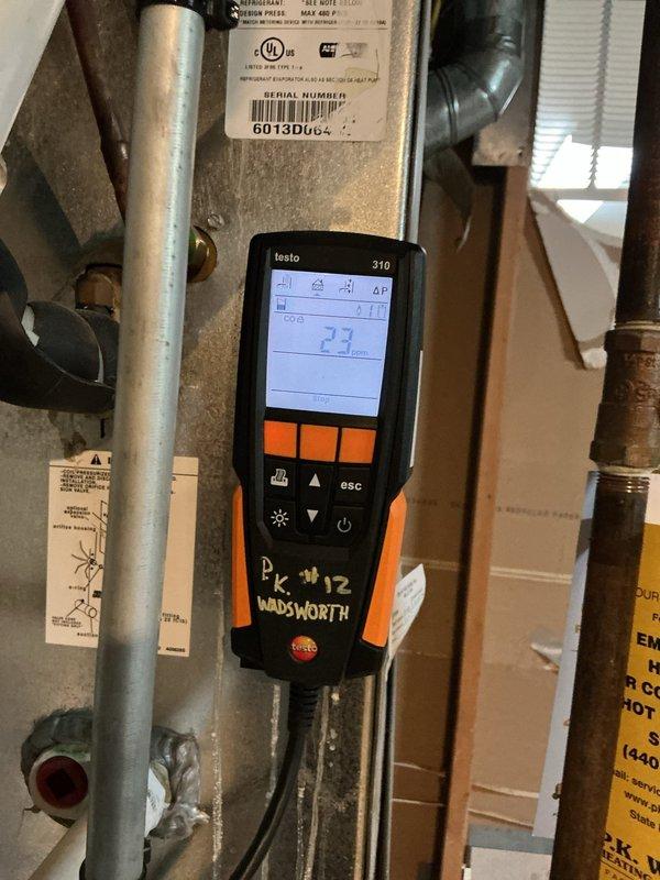 Completed heating tune-up on two furnace systems. Performed comprehensive diagnostic testing using digital multimeter and Testo 310 combustion analyzer to verify electrical readings and system performance. Inspected all components, ductwork connections, and electrical wiring for proper operation and safety compliance.