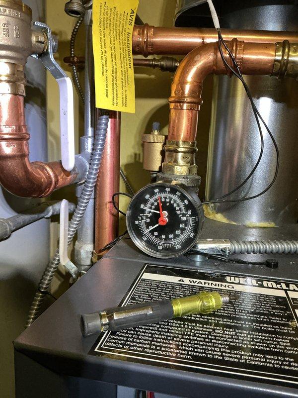 Completed comprehensive heating maintenance on residential boiler system. Performed thorough inspection of all mechanical components including copper piping, pressure relief valves, and safety controls. Verified system pressure readings within normal operating parameters using existing gauge. Inspected air handler unit and filtration system in attic space, confirming proper airflow and filter condition. All components found operating within manufacturer specifications with no issues identified. Completed comprehensive heating maintenance on residential boiler system. Performed thorough inspection of all mechanical components including copper piping, pressure relief valves, and safety controls. Verified system pressure readings within normal operating parameters using existing gauge. Inspected air handler unit and filtration system in attic space, confirming proper airflow and filter condition. All components found operating within manufacturer specifications with no issues identified.