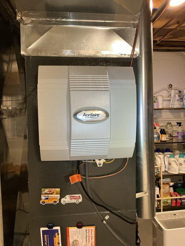 Completed comprehensive heating maintenance on residential furnace system as part of recurring maintenance program. Performed thorough inspection of blower motor assembly, pressure switch, and all electrical connections within the furnace housing. Verified proper operation of integrated Aprilaire whole-house humidifier unit mounted on furnace plenum, confirmed electrical connections secure, and ensured all ductwork seals intact. All system components found in proper working condition with organized wiring and secure mechanical installations. Completed comprehensive heating maintenance on residential furnace system as part of recurring maintenance program. Performed thorough inspection of blower motor assembly, pressure switch, and all electrical connections within the furnace housing. Verified proper operation of integrated Aprilaire whole-house humidifier unit mounted on furnace plenum, confirmed electrical connections secure, and ensured all ductwork seals intact. All system components found in proper working condition with organized wiring and secure mechanical installations.