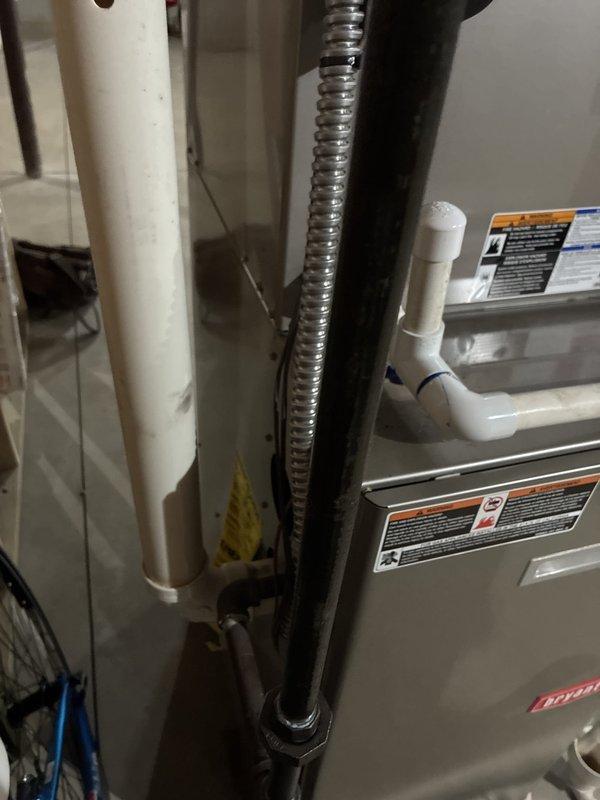 Conducted comprehensive assessment of 17-year-old Bryant furnace system in ranch home basement and identified critical heat exchanger failure requiring immediate replacement. Presented full HVAC system replacement options to address safety concerns and provided detailed estimate for new equipment installation, including proper sizing calculations for the existing ductwork configuration and condensate drainage system. Conducted comprehensive assessment of 17-year-old Bryant furnace system in ranch home basement and identified critical heat exchanger failure requiring immediate replacement. Presented full HVAC system replacement options to address safety concerns and provided detailed estimate for new equipment installation, including proper sizing calculations for the existing ductwork configuration and condensate drainage system.