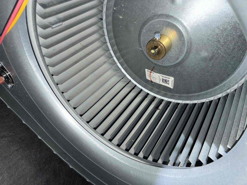Completed scheduled heating maintenance on residential furnace system. Performed diagnostic testing using digital manometer, recording pressure readings of 236 inWc to verify proper system operation. Inspected blower wheel assembly, confirming clean condition with no debris accumulation or blade damage, and verified all electrical connections and motor components are functioning within normal parameters.