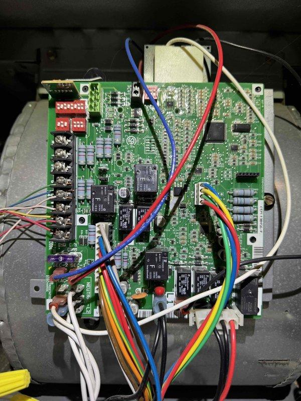 Performed a heating-season tune-up on the furnace/air handler, including inspection of the blower wheel and blower assembly, which showed only light dust accumulation with no rust, damage, or imbalance. Inspected the control board and low-voltage and line-voltage wiring connections, finding them secure and intact with no signs of burning, corrosion, or overheating. The system was found in good operating condition and ready for the heating season. Performed a heating-season tune-up on the furnace/air handler, including inspection of the blower wheel and blower assembly, which showed only light dust accumulation with no rust, damage, or imbalance. Inspected the control board and low-voltage and line-voltage wiring connections, finding them secure and intact with no signs of burning, corrosion, or overheating. The system was found in good operating condition and ready for the heating season.