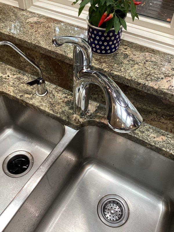 Gates Mills, OH - Inspected the kitchen sink faucet and tested water pressure at the single-handle pull-down fixture as a courtesy check. Verified flow at the main faucet and the secondary filtered-water faucet, and confirmed the spray head docks properly. Gates Mills, OH - Inspected the kitchen sink faucet and tested water pressure at the single-handle pull-down fixture as a courtesy check. Verified flow at the main faucet and the secondary filtered-water faucet, and confirmed the spray head docks properly.