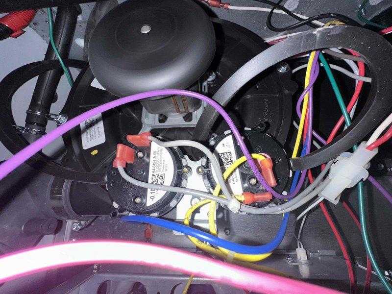 Performed heating tune-up on two furnace units, inspecting the inducer motor assemblies, pressure switches, wiring harnesses, connectors, and draft hoses for secure connections and proper condition. Components were found intact with no signs of damage, rust, or leaks, and both units were left operating normally. Performed heating tune-up on two furnace units, inspecting the inducer motor assemblies, pressure switches, wiring harnesses, connectors, and draft hoses for secure connections and proper condition. Components were found intact with no signs of damage, rust, or leaks, and both units were left operating normally.