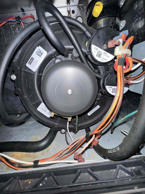 Performed heating tune-up on two furnace units, inspecting the inducer motor assemblies, pressure switches, wiring harnesses, connectors, and draft hoses for secure connections and proper condition. Components were found intact with no signs of damage, rust, or leaks, and both units were left operating normally. Performed heating tune-up on two furnace units, inspecting the inducer motor assemblies, pressure switches, wiring harnesses, connectors, and draft hoses for secure connections and proper condition. Components were found intact with no signs of damage, rust, or leaks, and both units were left operating normally.