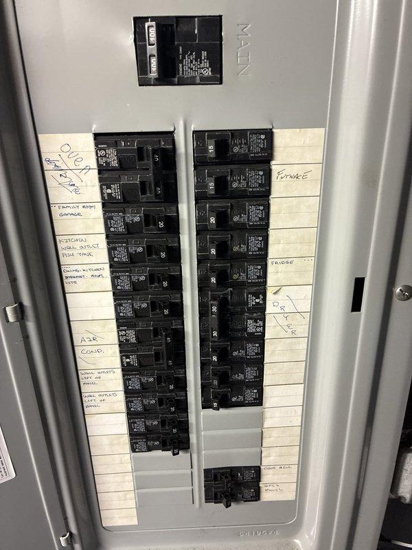 Performed an on-site evaluation for a full HVAC system replacement, inspecting the existing Bryant gas furnace, ductwork transition, thermostat, and adjacent water heater in the basement utility area, with no visible rust, frost, or equipment damage noted. Reviewed the electrical service panel, including the main breaker and the dedicated furnace and air conditioning circuits, to confirm electrical readiness for new equipment. Documented conditions with photos and prepared furnace and complete system replacement options for the customer's consideration. Performed an on-site evaluation for a full HVAC system replacement, inspecting the existing Bryant gas furnace, ductwork transition, thermostat, and adjacent water heater in the basement utility area, with no visible rust, frost, or equipment damage noted. Reviewed the electrical service panel, including the main breaker and the dedicated furnace and air conditioning circuits, to confirm electrical readiness for new equipment. Documented conditions with photos and prepared furnace and complete system replacement options for the customer's consideration.