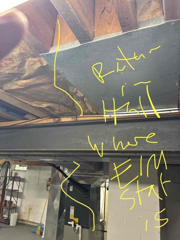 Performed an on-site evaluation of the existing furnace and air handler installation to compare repair versus replacement options. Inspected the basement equipment, including the plenum and supply ductwork, refrigerant lines, and condensate piping, and noted the return location and existing system layout. Documented findings with photos, including deteriorated duct insulation and peeling foil tape at the plenum, to support the replacement recommendation. Performed an on-site evaluation of the existing furnace and air handler installation to compare repair versus replacement options. Inspected the basement equipment, including the plenum and supply ductwork, refrigerant lines, and condensate piping, and noted the return location and existing system layout. Documented findings with photos, including deteriorated duct insulation and peeling foil tape at the plenum, to support the replacement recommendation.