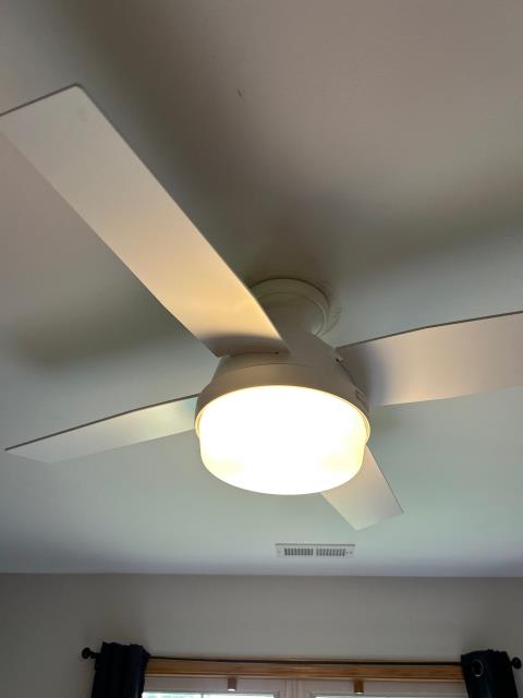 Replaced ceiling fan and smoke detector in bedroom as well as added 2 bubble covers to exterior GFCI receptacles.