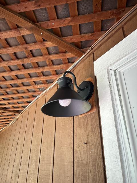 We replaced two exterior and two interior coach lights, ensuring they functioned properly and enhancing the overall lighting.