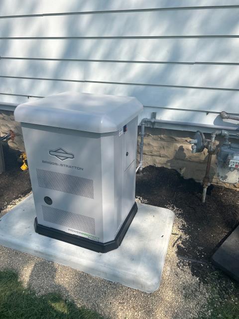 We installed a 13 kilowatt generator, upgraded the 200 amp panel, and enhanced the overhead service. We also re-installed outlets, switches, and trim plates throughout the house, and added a new 15 amp circuit.