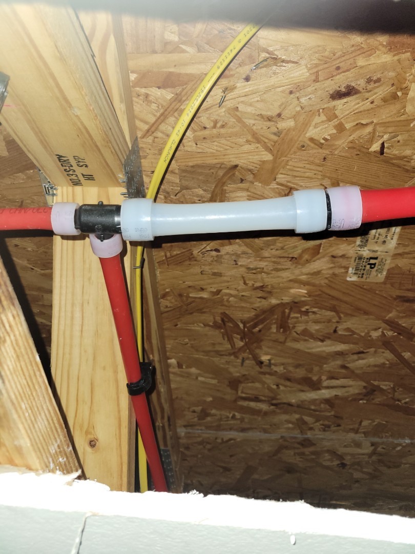 repaired hot side water line in ceiling repaired hot side water line in ceiling