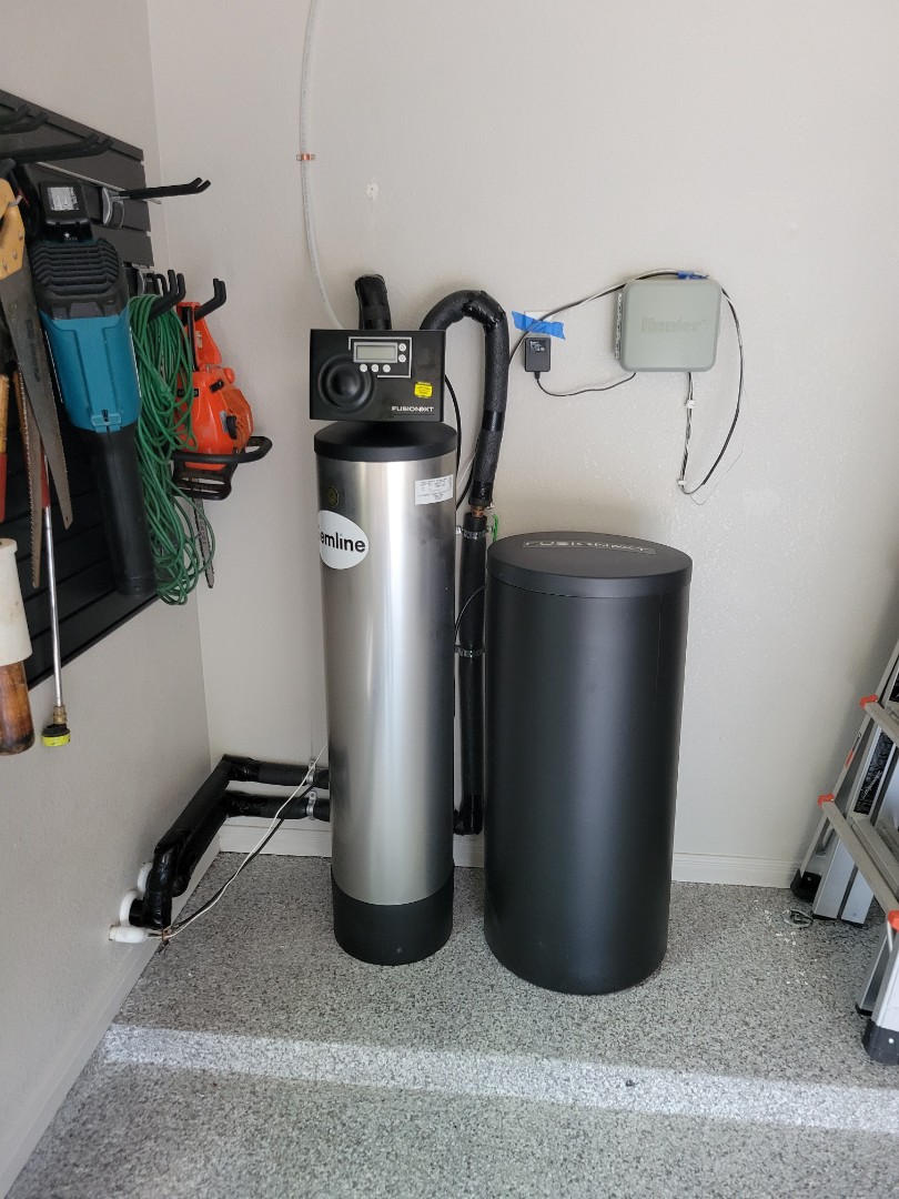 replaced water softener and redirected drain replaced water softener and redirected drain