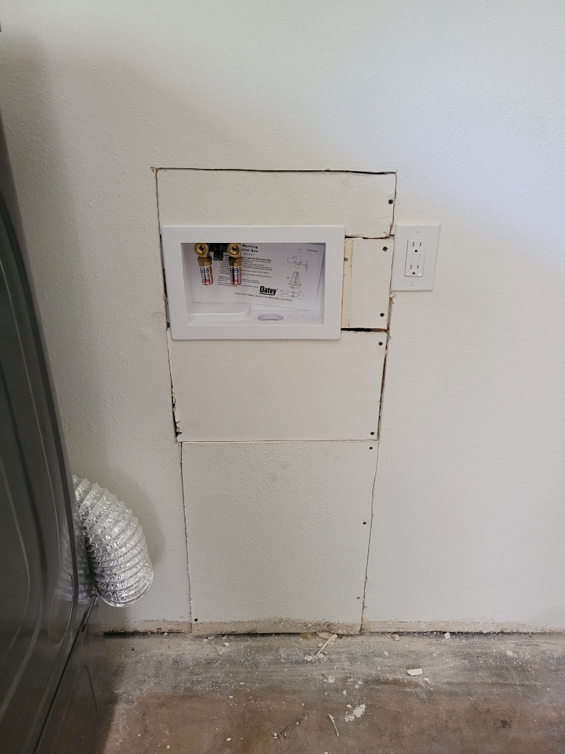 installed new washer box and ice maker box